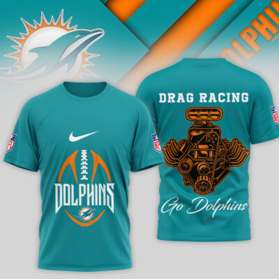 Miami Dolphins | Premium NFL Drag Racing 3D Shirt