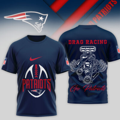 New England Patriots | Premium NFL Drag Racing 3D Shirt