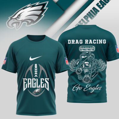 Philadelphia Eagles | Premium NFL Drag Racing 3D Shirt
