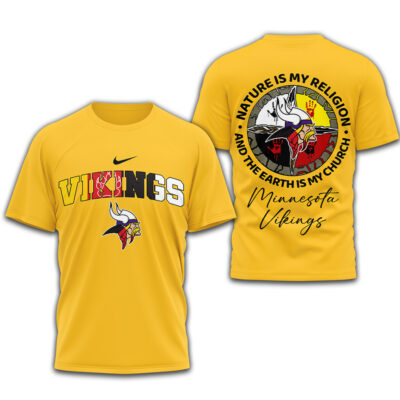Minnesota Vikings | Premium NFL Nature Is My Religion 3D Shirt