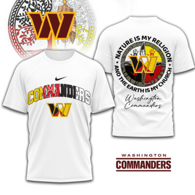 Washington Commanders | Premium NFL Nature Is My Religion 3D Shirt