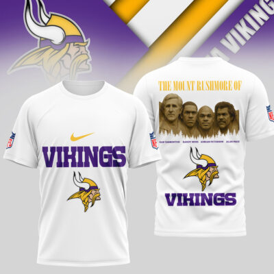 Minnesota Vikings | Premium NFL The Mount Rushmore 3D Shirt