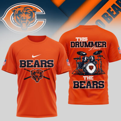 Chicago Bears | Premium NFL This Drummer Loves Football 3D Shirt