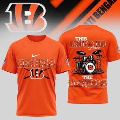 Cincinnati Bengals | Premium NFL This Drummer Loves Football 3D Shirt