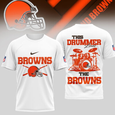 Cleveland Browns | Premium NFL This Drummer Loves Football 3D Shirt