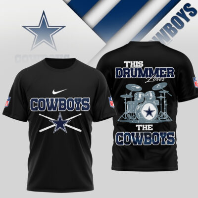 Dallas Cowboys | Premium NFL This Drummer Loves Football 3D Shirt