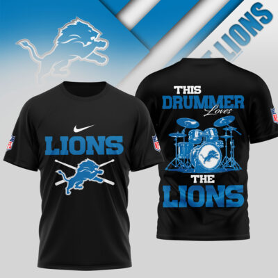 Detroit Lions | Premium NFL This Drummer Loves Football 3D Shirt
