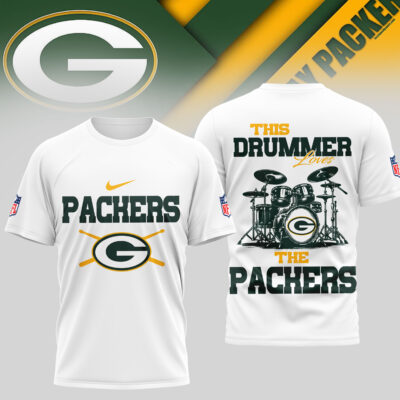 Green Bay Packers | Premium NFL This Drummer Loves Football 3D Shirt
