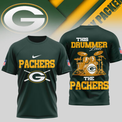 Green Bay Packers | Premium NFL This Drummer Loves Football 3D Shirt