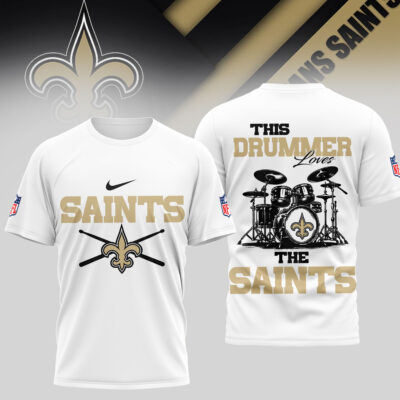 New Orleans Saints | Premium NFL This Drummer Loves Football 3D Shirt