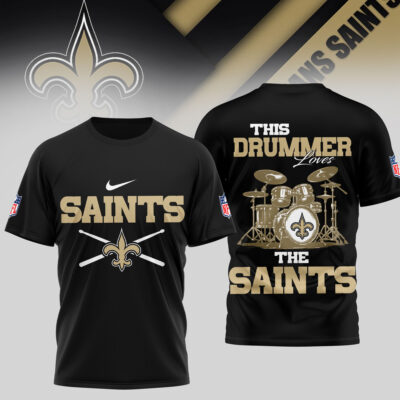 New Orleans Saints | Premium NFL This Drummer Loves Football 3D Shirt