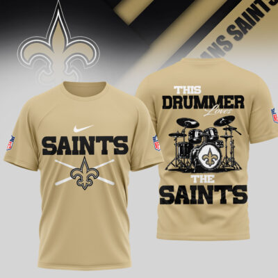 New Orleans Saints | Premium NFL This Drummer Loves Football 3D Shirt