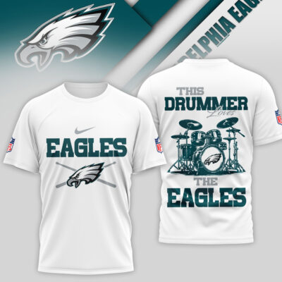 Philadelphia Eagles | Premium NFL This Drummer Loves Football 3D Shirt