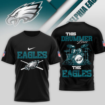 Philadelphia Eagles | Premium NFL This Drummer Loves Football 3D Shirt