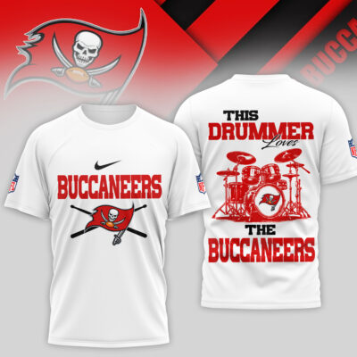 Tampa Bay Buccaneers | Premium NFL This Drummer Loves Football 3D Shirt