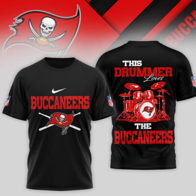Tampa Bay Buccaneers | Premium NFL This Drummer Loves Football 3D Shirt
