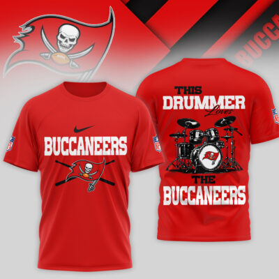 Tampa Bay Buccaneers | Premium NFL This Drummer Loves Football 3D Shirt
