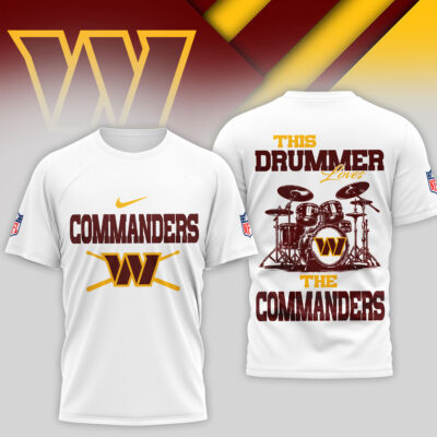 Washington Commanders | Premium NFL This Drummer Loves Football 3D Shirt