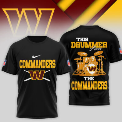 Washington Commanders | Premium NFL This Drummer Loves Football 3D Shirt