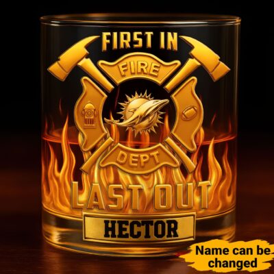 Miami Dolphins | Premium NFL First In Last Out Whiskey Glass