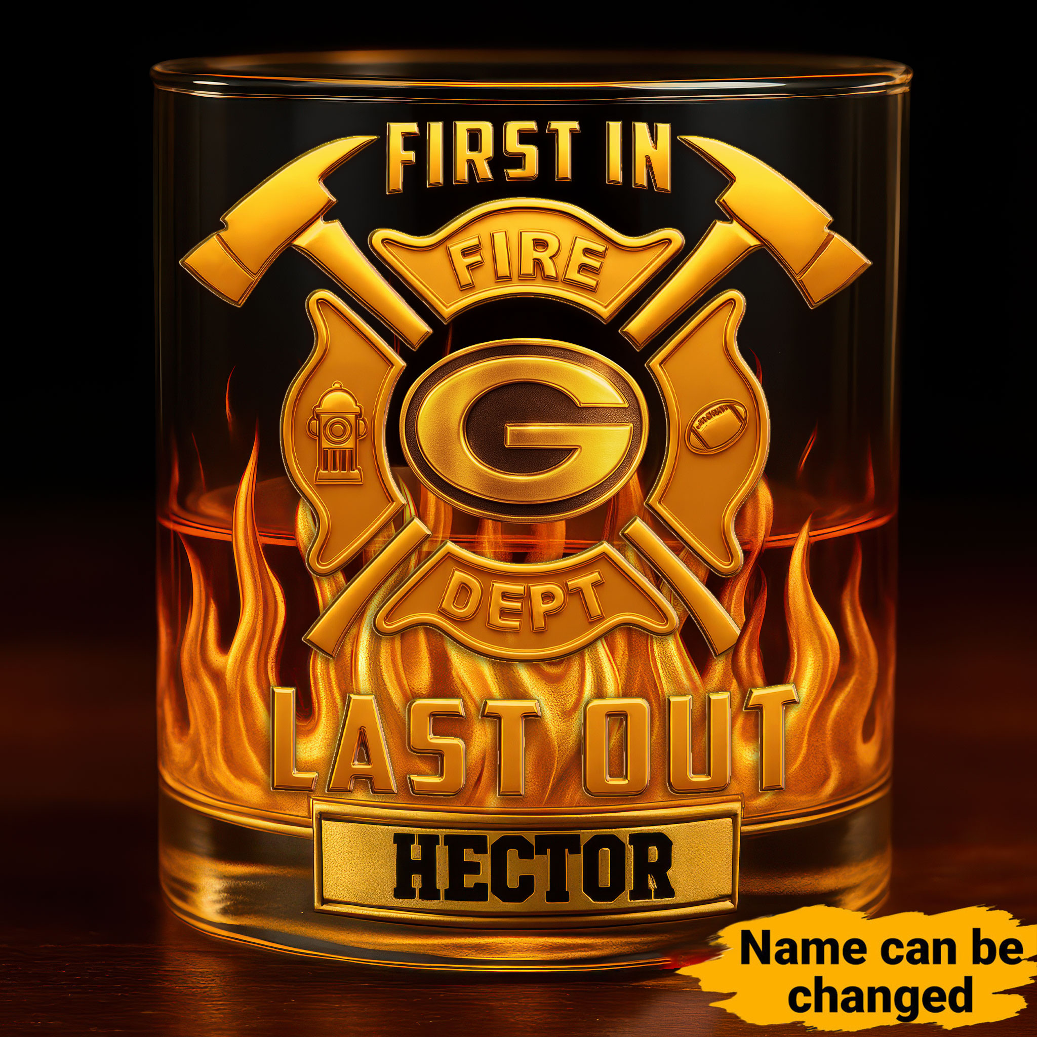 Green Bay Packers | Premium NFL First In Last Out Whiskey Glass