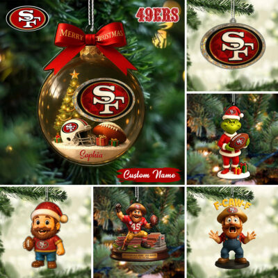 San Francisco 49ers | Premium NFL Football Christmas Ornaments
