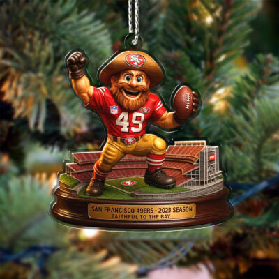 San Francisco 49ers | Premium NFL Football Christmas Ornaments - 3