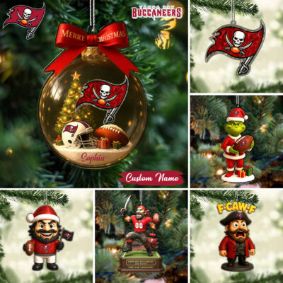 Tampa Bay Buccaneers | Premium NFL Football Christmas Ornaments