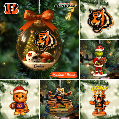 Cincinnati Bengals | Premium NFL Football Christmas Ornaments