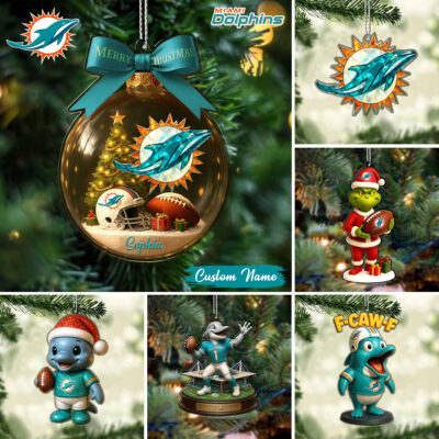 Miami Dolphins | Premium NFL Football Christmas Ornaments