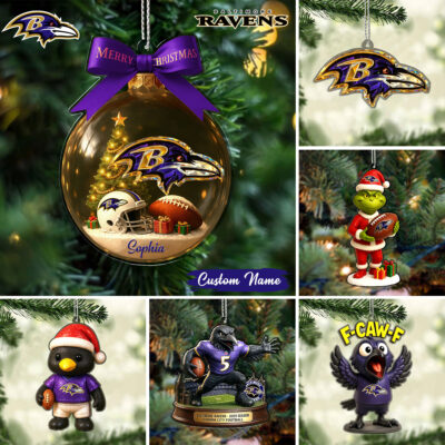 Baltimore Ravens | Premium NFL Football Christmas Ornaments