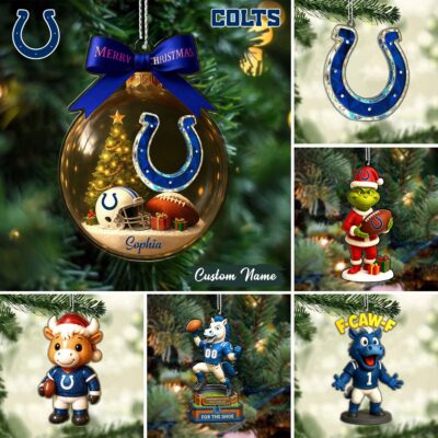 Indianapolis Colts | Premium NFL Football Christmas Ornaments