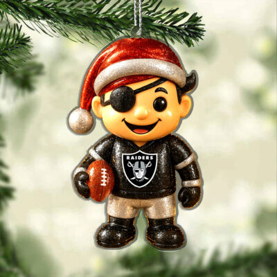 Las Vegas Raiders | Premium NFL Football Christmas Ornaments - 5