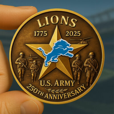 Detroit Lions | Premium NFL U.S Army Anniversary Coin - 3 Pack (Save 35%)