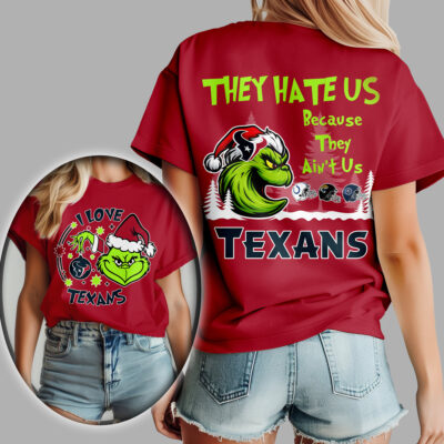 Houston Texans | Premium NFL They Hate Us Grinch Women Shirt
