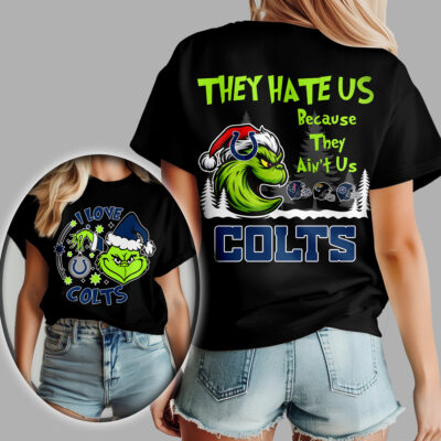 Indianapolis Colts | Premium NFL They Hate Us Grinch Women Shirt