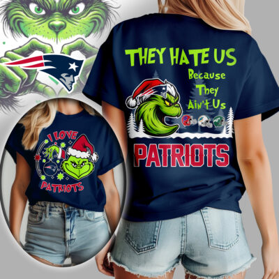 New England Patriots | Premium NFL They Hate Us Grinch Women Shirt
