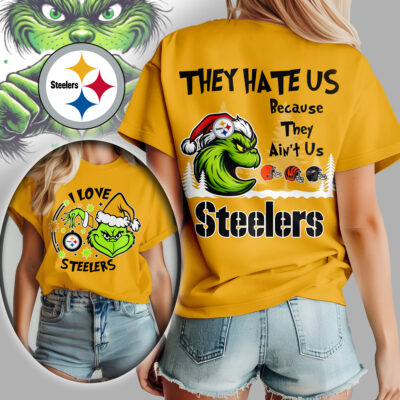 Pittsburgh Steelers | Premium NFL They Hate Us Grinch Women Shirt