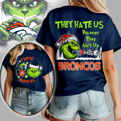 Denver Broncos | Premium NFL They Hate Us Grinch Women Shirt
