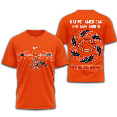 Chicago Bears | Premium NFL Native American Heritage Month 3D Shirt