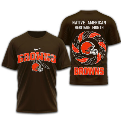 Cleveland Browns | Premium NFL Native American Heritage Month 3D Shirt
