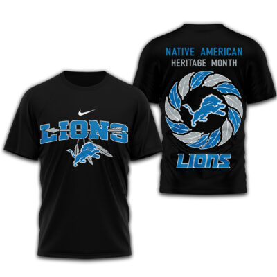 Detroit Lions | Premium NFL Native American Heritage Month 3D Shirt