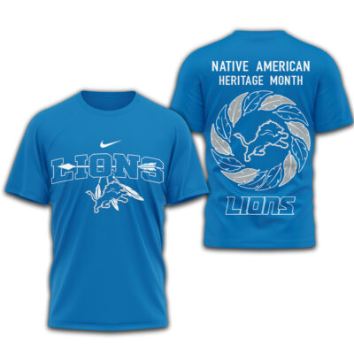 Detroit Lions | Premium NFL Native American Heritage Month 3D Shirt