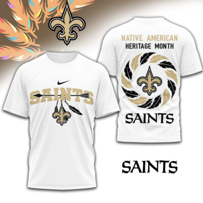 New Orleans Saints | Premium NFL Native American Heritage Month 3D Shirt
