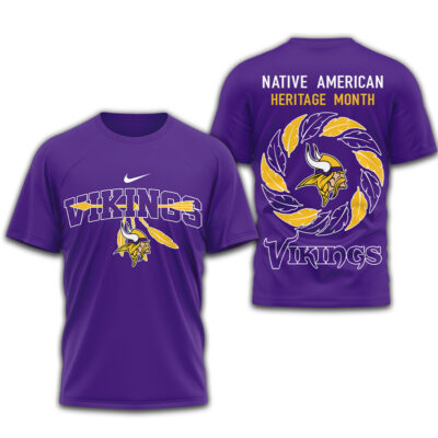 Minnesota Vikings | Premium NFL Native American Heritage Month 3D Shirt
