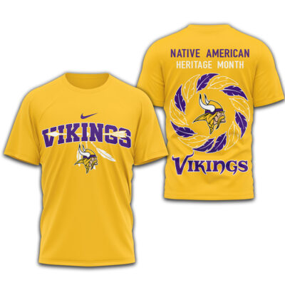 Minnesota Vikings | Premium NFL Native American Heritage Month 3D Shirt