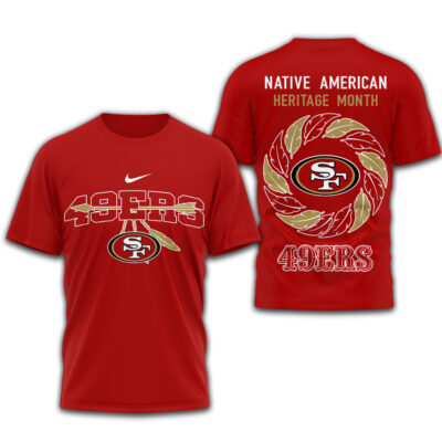 San Francisco 49ers | Premium NFL Native American Heritage Month 3D Shirt