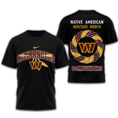 Washington Commanders | Premium NFL Native American Heritage Month 3D Shirt