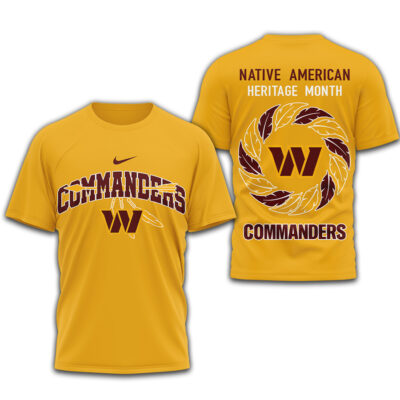 Washington Commanders | Premium NFL Native American Heritage Month 3D Shirt