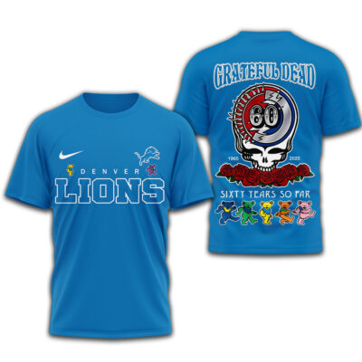 Detroit Lions | Premium NFL Sixty Years So Far 3D Shirt